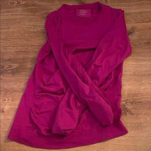 Athleta Long-Sleeve Crewneck Top in Fuchsia
